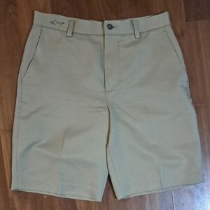 Greg Norman Collection Tan Flat Front Shorts